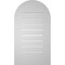 Ekena Millwork Round Top Surface Mount PVC Gable Vent: Functional, w/ 3-1/2"W x 1"P Standard Frame, 18"W x 32"H GVPRT18X3201SF - alternate 3